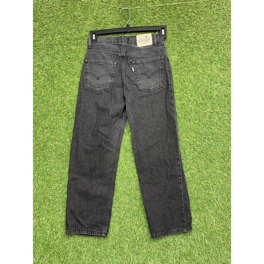Levis SilverTab Jeans Youth 12 Regular Stay Loose Baggy Black Denim Y2K 26W 26L
